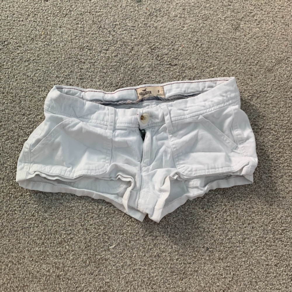 White booty shorts